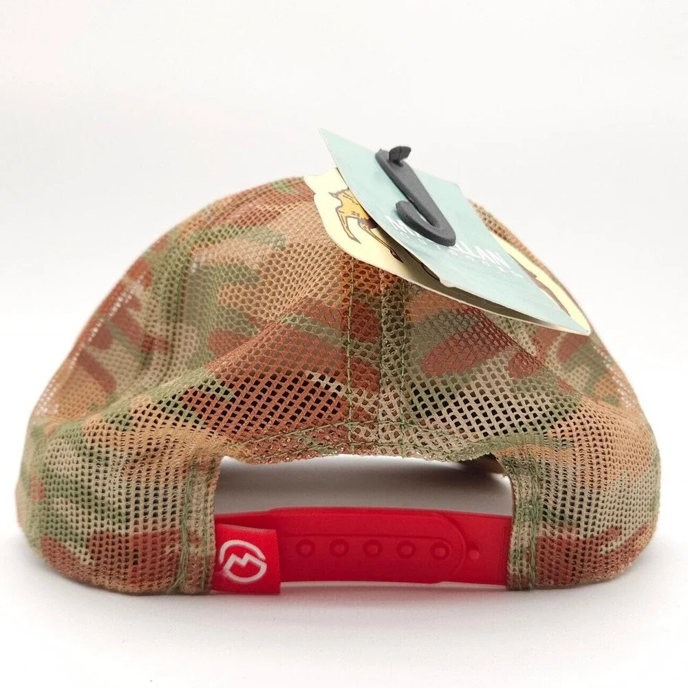 Shiner Bock Snapback Mesh Rope Trucker Hat‎ Tan Camo Hunting Magellan Patch Cap